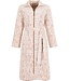 Zachte fleece, dames ochtendjas met ritssluiting ‘chic flower’