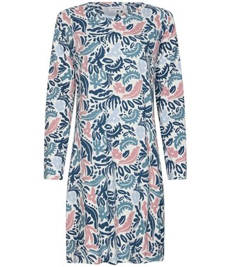 Pastunette ladies long sleeve organic cotton-mix nightdress 'arty leafs'