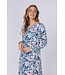 ladies long sleeve organic cotton-mix nightdress 'arty leafs'