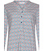 Dames pyjama van bio-katoen met lange mouwen en knopen ‘geometric flowers’