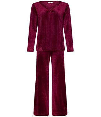 Pastunette Premium Donkerrode, velours, lounge-pyjama 'chic comfort'