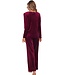 Donkerrode, velours, lounge-pyjama 'chic comfort'