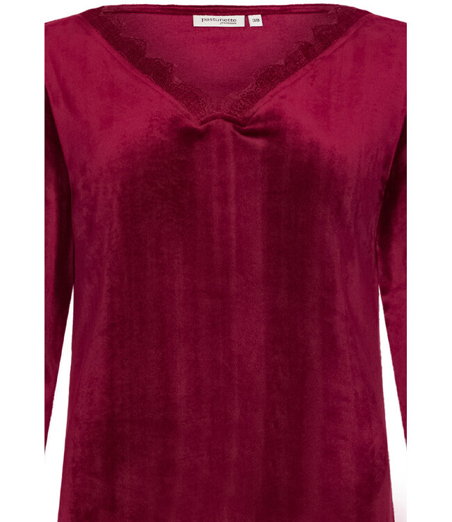 rich red velvet lounge pyjama set 'chic comfort'