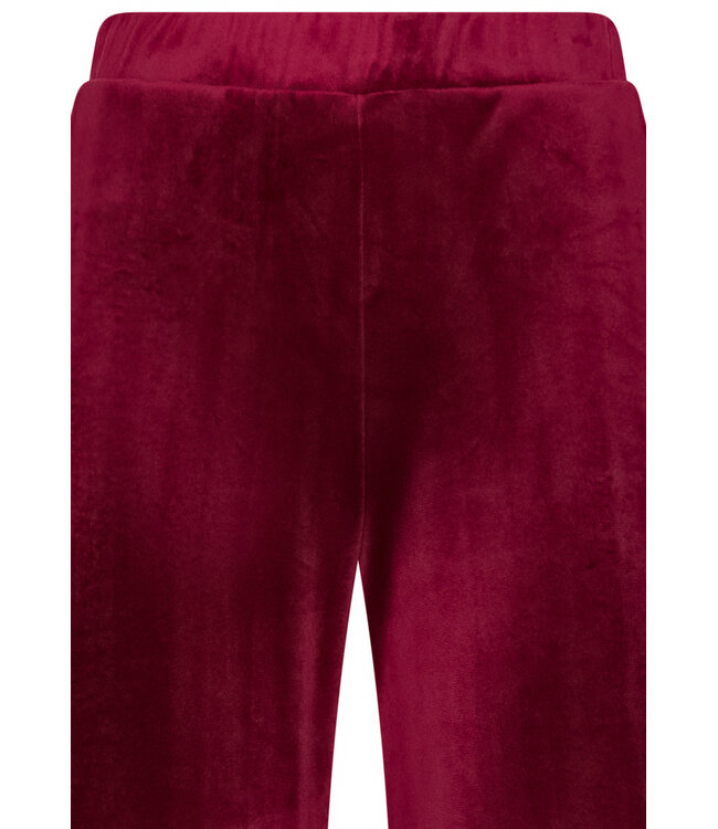 Donkerrode, velours, lounge-pyjama 'chic comfort'