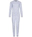 Rebelle Wafelrib dames pyjama met knopen 'snowflakes & circles'