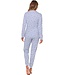 Wafelrib dames pyjama met knopen 'snowflakes & circles'