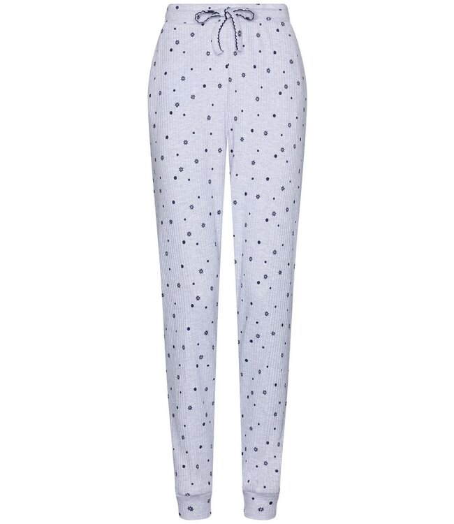 cotton-mix waffle rib pyjama with buttons 'snowflakes & circles'