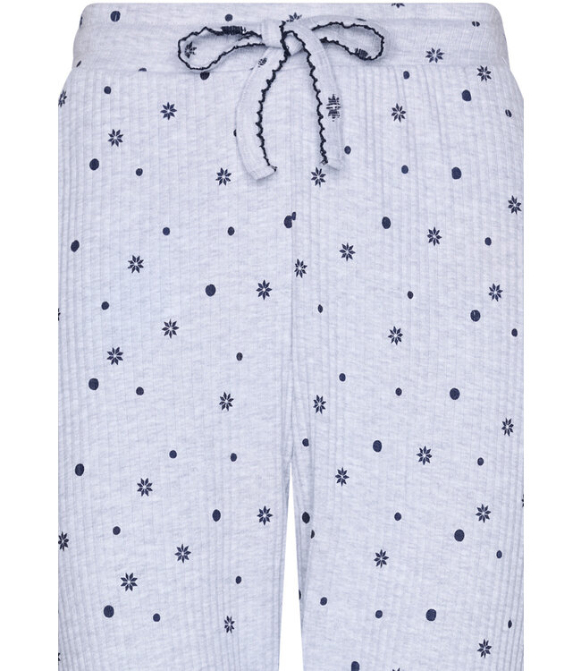 cotton-mix waffle rib pyjama with buttons 'snowflakes & circles'