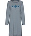 Pastunette ladies organic cotton stripey nightdress 'diamante flowers'