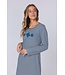 ladies organic cotton stripey nightdress 'diamante flowers'
