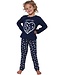kids blue long sleeve cotton pyjama set 'snow time'