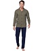 men's full button organic cotton pyjama set 'geometric blocks'