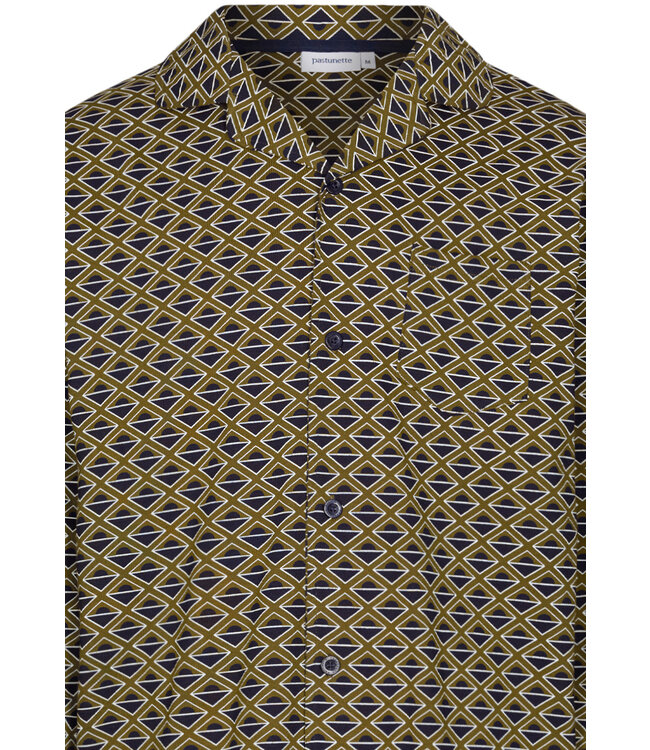 men's full button organic cotton pyjama set 'geometric blocks'