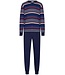 Pastunette for Men Heren pyjamaset van katoen-interlock 'multi stripes'