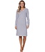 long sleeve organic cotton nightdress with buttons 'geometric flower'
