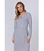 long sleeve organic cotton nightdress with buttons 'geometric flower'
