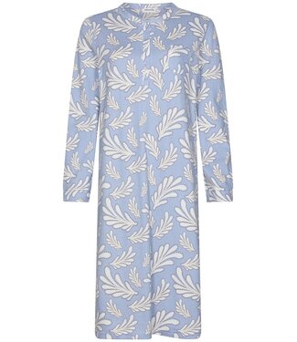 Pastunette Langer dames nachthemd met knoopjes van katoen interlock ‘lovely leafs’