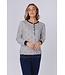 ladies striped 100% cotton pyjama set with buttons 'forest flower stripes'