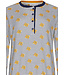 Strepen dames pyjama van 100% katoen met knoopjes 'forest flowers stripes'