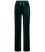 ladies luxury green velvet home lounge suit with zip 'chic green beauty'