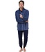 men's blue coral fleece house jacket with full zip 'modern man' (80cm)