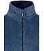 Heren vest met ritssluiting van blauwe coral fleece 'modern man'