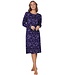 Luxe, lounge nachthemd van ecovero viscose met knopen 'floral garden'