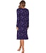 Luxe, lounge nachthemd van ecovero viscose met knopen 'floral garden'