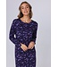 Luxe, lounge nachthemd van ecovero viscose met knopen 'floral garden'
