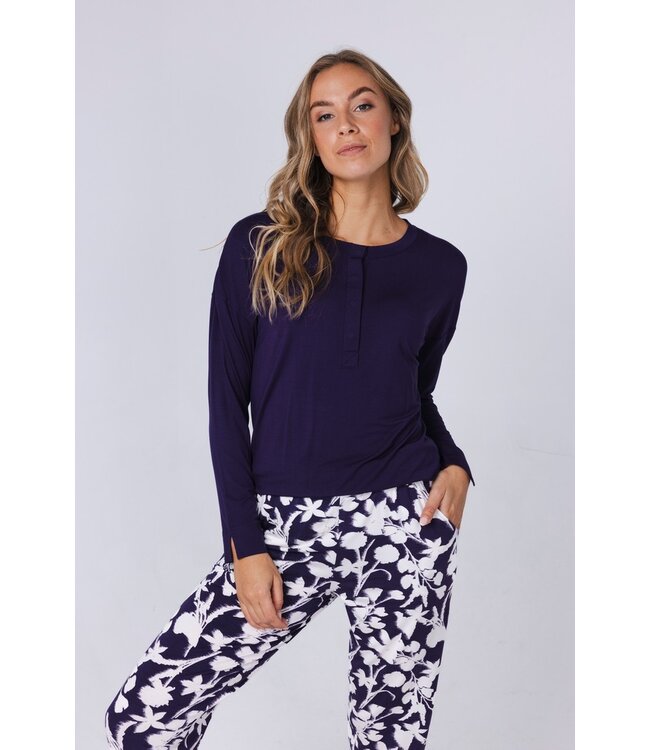 ecovero viscose, luxury lounge pyjama set 'floral garden'