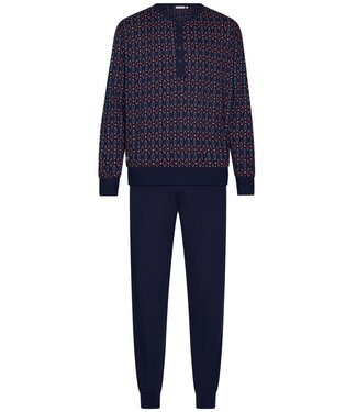 Pastunette for Men men's organic cotton pyjama set with buttons 'funky diamond