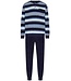 Robson Heren pyjamaset met knopen en lange mouwen van katoen 'just stripey'