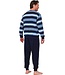 Heren pyjamaset met knopen en lange mouwen van katoen 'just stripey'