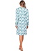 ladies 100% cotton interlock longer length nightdress with buttons 'winter flowers'