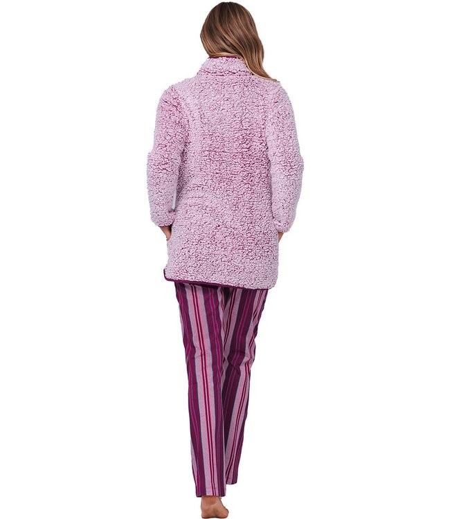 Zachte teddy-fleece dames lounge-jas 'fabulous teddy bear'