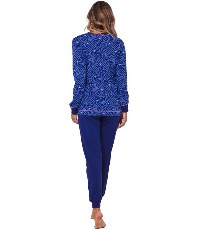 Trendy pyjamaset met boorden katoen-elastaan-mix 'starry animal'