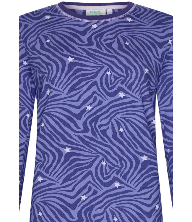 Trendy pyjamaset met boorden katoen-elastaan-mix 'starry animal'