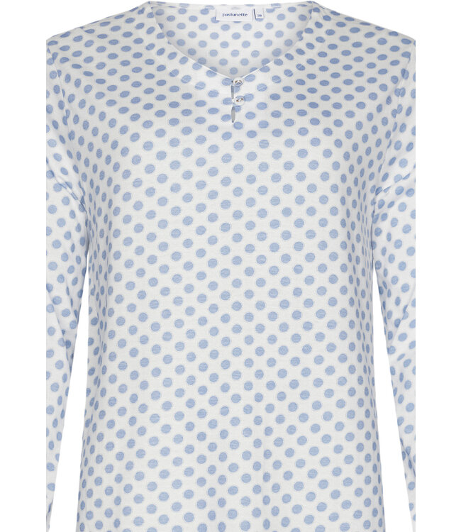 long sleeve organic cotton pyjama set with buttons 'little dotty circles'