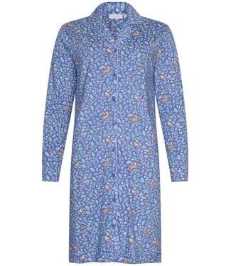 Rebelle long sleeve organic cotton full button nightdress 'woodland wildlife'