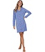 long sleeve organic cotton full button nightdress 'woodland wildlife'