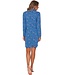 long sleeve organic cotton full button nightdress 'woodland wildlife'