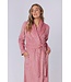 extra long warm wrap-over morninggown 'embossed weave' (130cm)