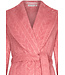 Extra lange warme overslag-ochtendjas ‘embossed weaves’ (130 cm)