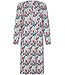 long sleeve cotton longer length nightdress with buttons 'winter flowers' (105cm)
