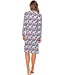 long sleeve cotton longer length nightdress with buttons 'winter flowers' (105cm)