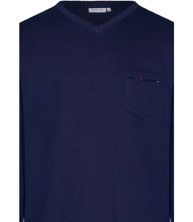 men's cotton flannel pyjama set with v-neck top 'trendy checks'