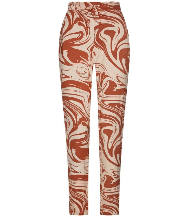 ladies luxury v-neck pyjama with lace 'watercolour art'