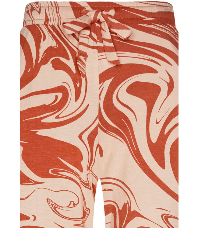 ladies luxury v-neck pyjama with lace 'watercolour art'