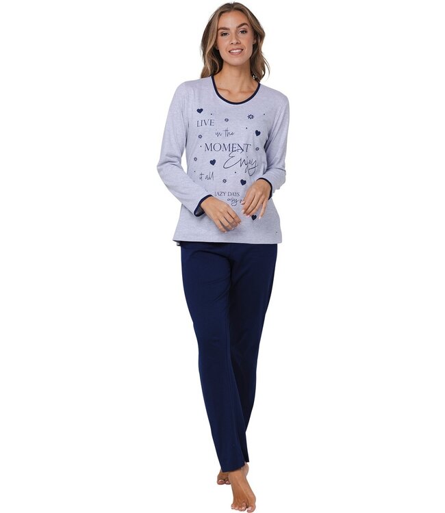 light grey melee long sleeve pyjama set 'pyjama days'