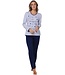Lichtgrijs melee pyjamaset met lange mouwen 'pyjama days'